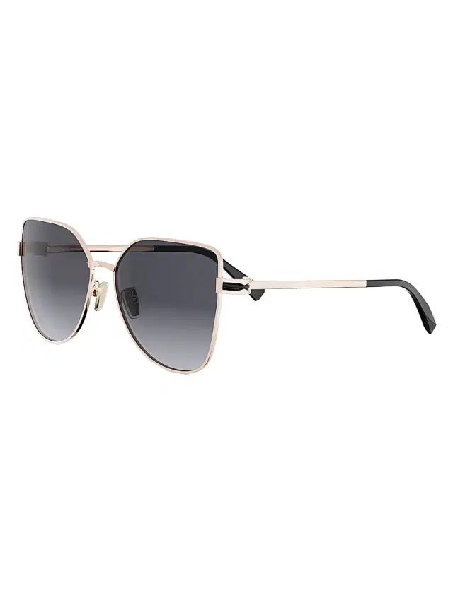 BVLGARI Women's B. Zero1 57MM Square Sunglasses - Shiny Rose Gold Gradient Smoke