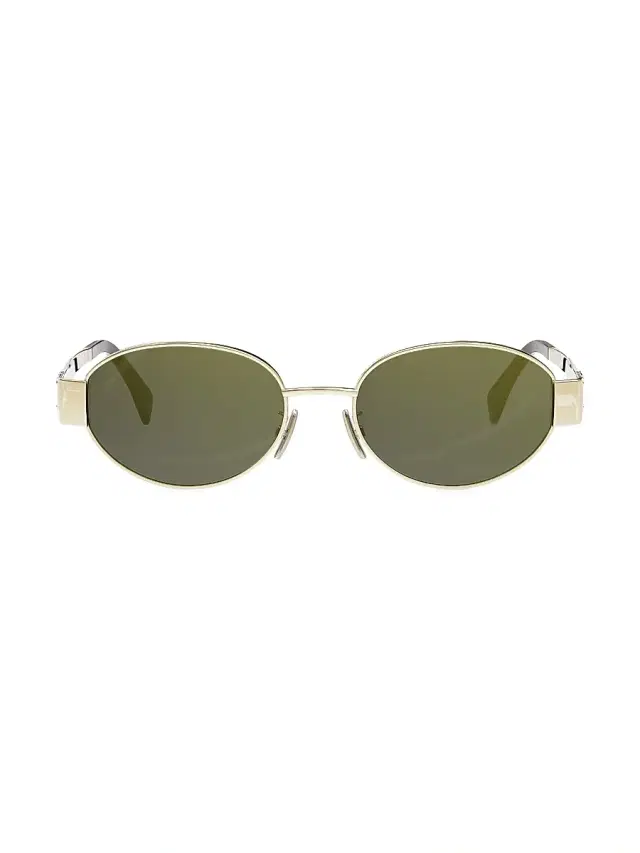 CELINE Women's Triomphe 54MM Oval Sunglasses - Gold Green