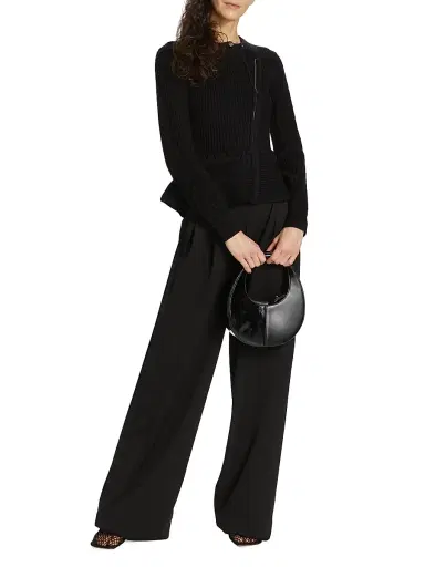 Simkhai Women's Andi Knit Peplum Jacket - Black - Size XL | Thumbnail 2 Simkhai Women's Andi Knit Peplum Jacket - Black - Size XL | Thumbnail 2