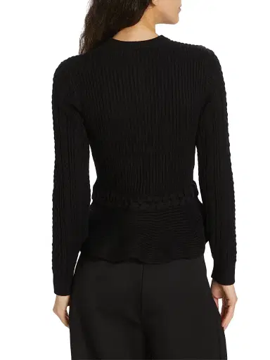 Simkhai Women's Andi Knit Peplum Jacket - Black - Size XL | Thumbnail 4 Simkhai Women's Andi Knit Peplum Jacket - Black - Size XL | Thumbnail 4