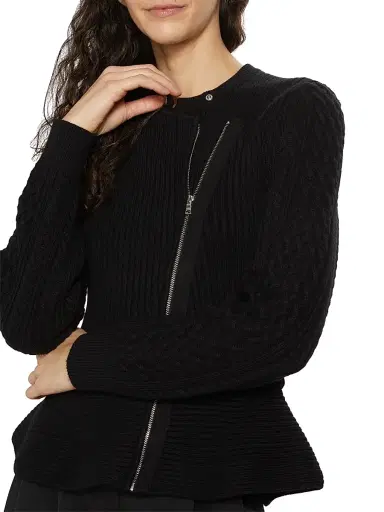 Simkhai Women's Andi Knit Peplum Jacket - Black - Size XL | Thumbnail 5 Simkhai Women's Andi Knit Peplum Jacket - Black - Size XL | Thumbnail 5