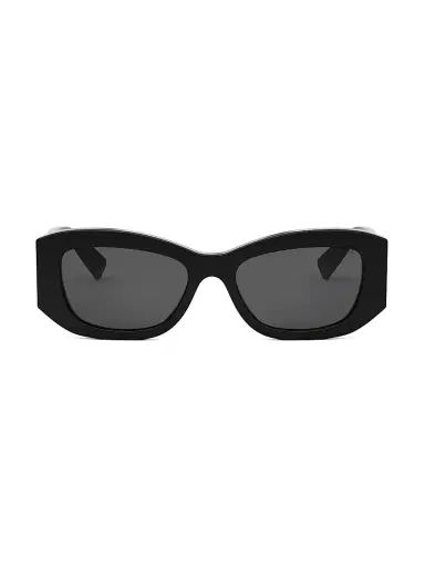 BVLGARI Women's Roma 54MM Geometric Sunglasses - Grey Black Tan | Thumbnail 2 BVLGARI Women's Roma 54MM Geometric Sunglasses - Grey Black Tan | Thumbnail 2