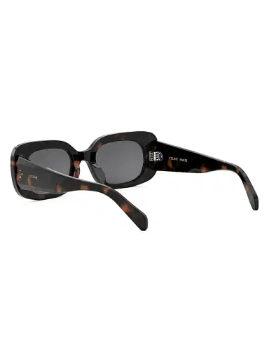 CELINE Women's Bold 3 Dots 51MM Rectangular Sunglasses - Dark Havana Grey | Thumbnail 4