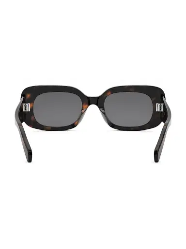 CELINE Women's Bold 3 Dots 51MM Rectangular Sunglasses - Dark Havana Grey | Thumbnail 5