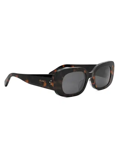 CELINE Women's Bold 3 Dots 51MM Rectangular Sunglasses - Dark Havana Grey | Thumbnail 8