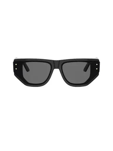 Dior Women's Signature S15I 64MM Cat-Eye Sunglasses - Shiny Black And Smoke | Thumbnail 2