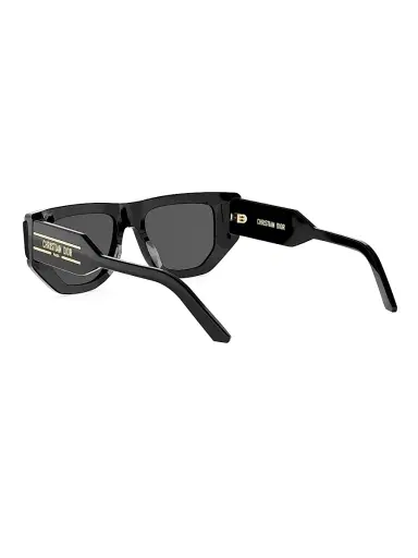 Dior Women's Signature S15I 64MM Cat-Eye Sunglasses - Shiny Black And Smoke | Thumbnail 4