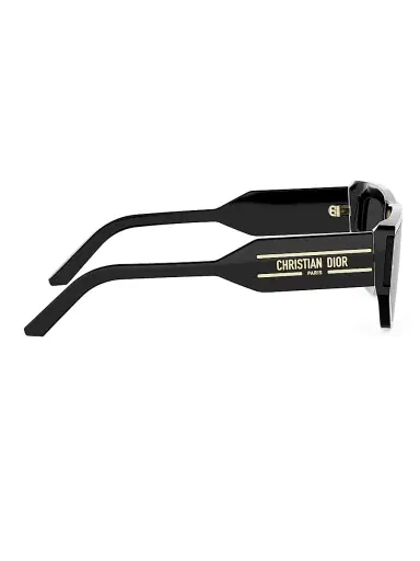 Dior Women's Signature S15I 64MM Cat-Eye Sunglasses - Shiny Black And Smoke | Thumbnail 7