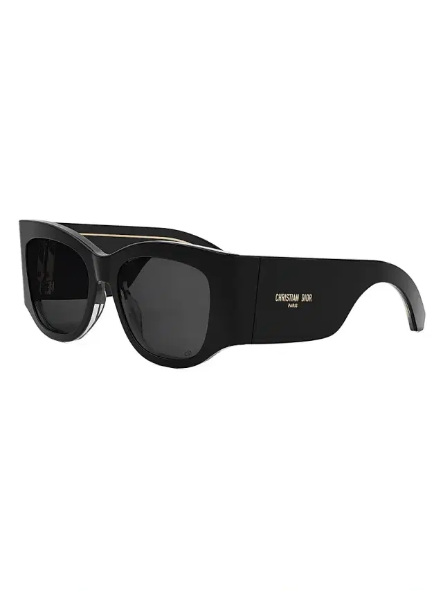 Dior Women's Nuit S1I 54MM Square Sunglasses - Black Dark Grey