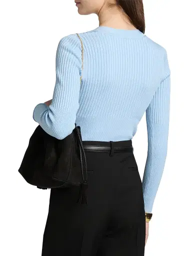 Simkhai Women's Ailany Rib-Knit Cardigan - Tidepool - Size XS | Thumbnail 5