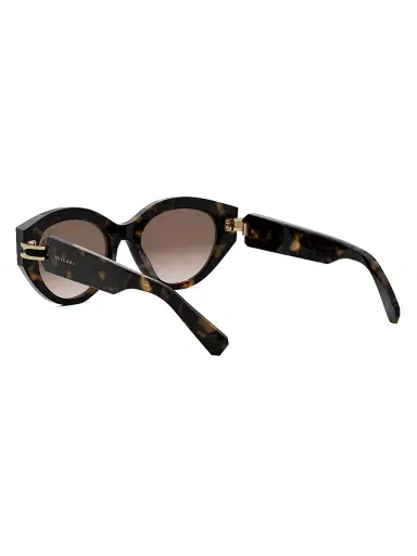 BVLGARI Women's B. Zero1 53MM Oval Sunglasses - Dark Havana Brown | Thumbnail 4