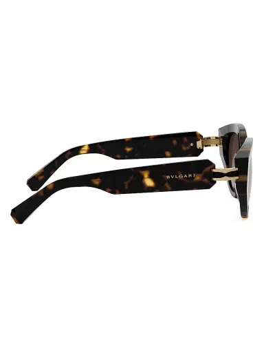 BVLGARI Women's B. Zero1 53MM Oval Sunglasses - Dark Havana Brown | Thumbnail 7