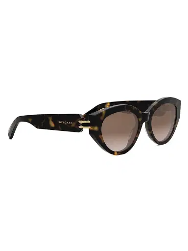 BVLGARI Women's B. Zero1 53MM Oval Sunglasses - Dark Havana Brown | Thumbnail 8