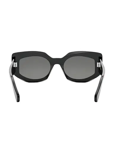 CELINE Women's Bold Three Dots 54MM Butterfly Sunglasses - Shiny Black Smoke | Thumbnail 5