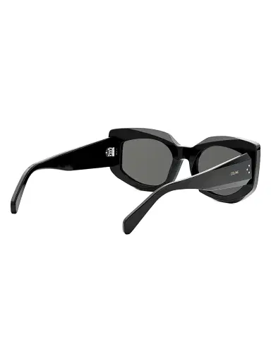 CELINE Women's Bold Three Dots 54MM Butterfly Sunglasses - Shiny Black Smoke | Thumbnail 6