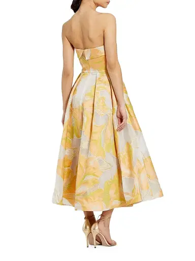 Mac Duggal Women's Floral Brocade Strapless Cocktail Dress - Peach Multi - Size 16 | Thumbnail 2 Mac Duggal Women's Floral Brocade Strapless Cocktail Dress - Peach Multi - Size 16 | Thumbnail 2