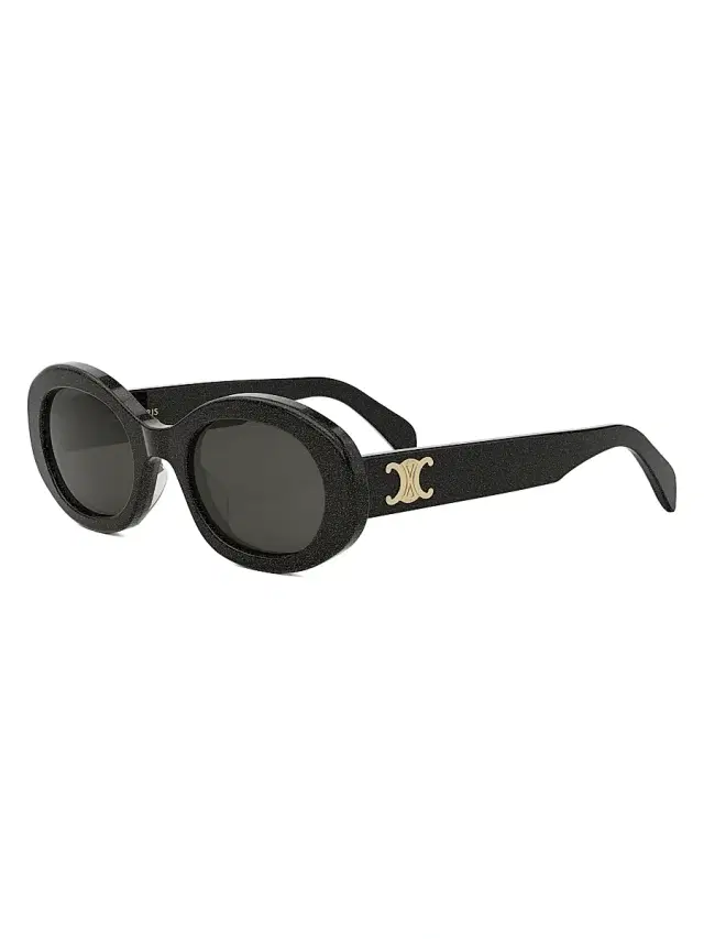 CELINE Women's Triomphe 52MM Oval Sunglasses - Black Crystal Grey