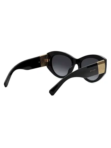 BVLGARI Women's Tubogas 52MM Oval Sunglasses - Black Gold Black | Thumbnail 6 BVLGARI Women's Tubogas 52MM Oval Sunglasses - Black Gold Black | Thumbnail 6