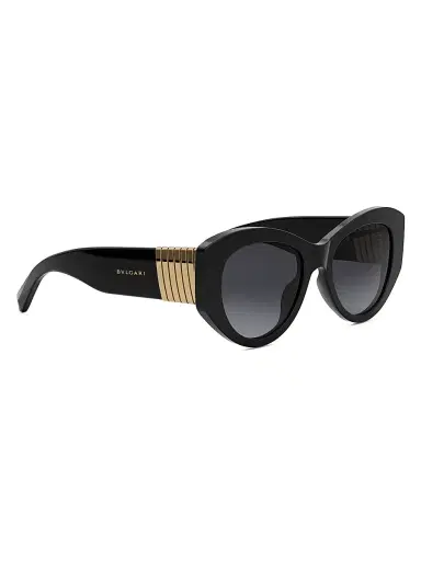 BVLGARI Women's Tubogas 52MM Oval Sunglasses - Black Gold Black | Thumbnail 8 BVLGARI Women's Tubogas 52MM Oval Sunglasses - Black Gold Black | Thumbnail 8