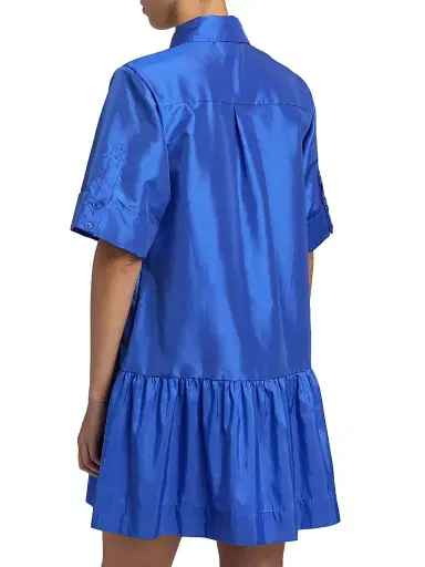 Simkhai Women's Cris Ruffle-Hem Minidress - Cobalt Blue - Size Large | Thumbnail 5