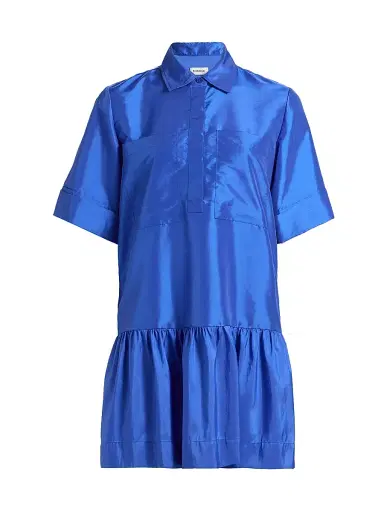 Simkhai Women's Cris Ruffle-Hem Minidress - Cobalt Blue - Size Large | Thumbnail 1
