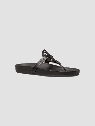 Tory Burch Women's Miller Cloud Leather Thong Sandals - Perfect Black - Size 9 | Thumbnail 2 Tory Burch Women's Miller Cloud Leather Thong Sandals - Perfect Black - Size 9 | Thumbnail 2