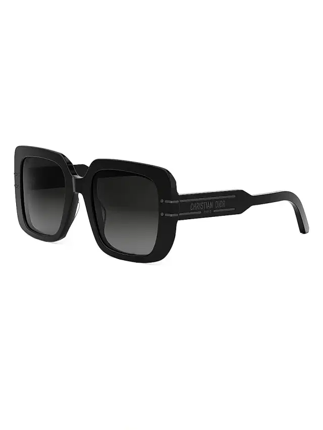 Dior Women's Signature S11I 54MM Square Sunglasses - Gradient Grey Black
