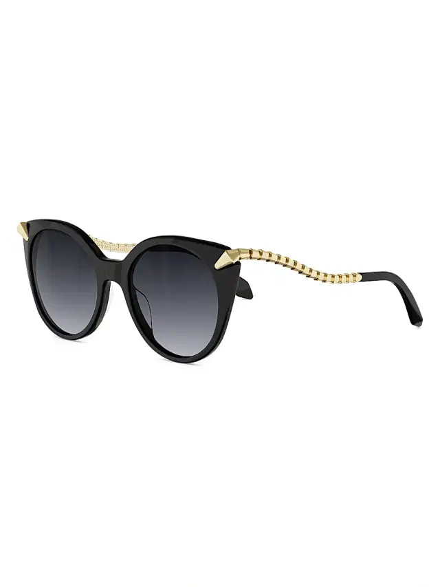 BVLGARI Women's Serpenti Viper 53MM Round Sunglasses - Gold Black