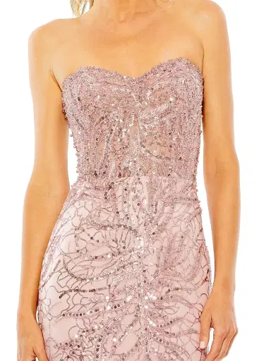 Mac Duggal Women's Embellished Strapless Gown - Blush - Size 14 | Thumbnail 3