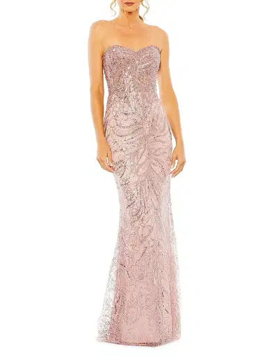 Mac Duggal Women's Embellished Strapless Gown - Blush - Size 14 | Thumbnail 1
