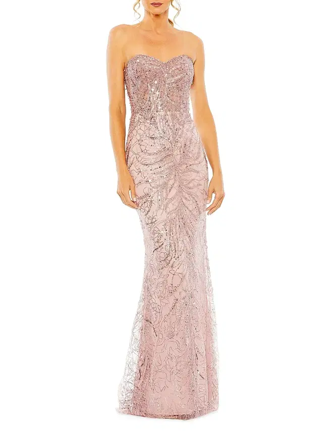 Mac Duggal Women's Embellished Strapless Gown - Blush