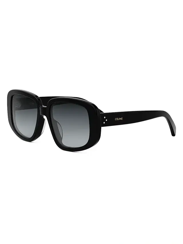 CELINE Women's Three Dots 55MM Geometric Sunglasses - Gradient Grey Black