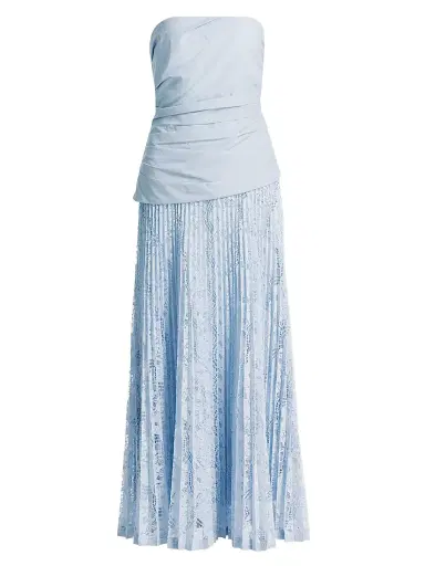 Simkhai Women's Annalise Lace Strapless Midi-Dress - Periwinkle Sky - Size 14 | Thumbnail 1 Simkhai Women's Annalise Lace Strapless Midi-Dress - Periwinkle Sky - Size 14 | Thumbnail 1