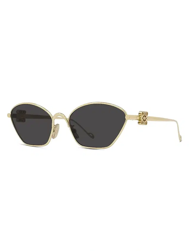 LOEWE Women's Anagram 57MM Cat-Eye Sunglasses - Dark Grey Gold