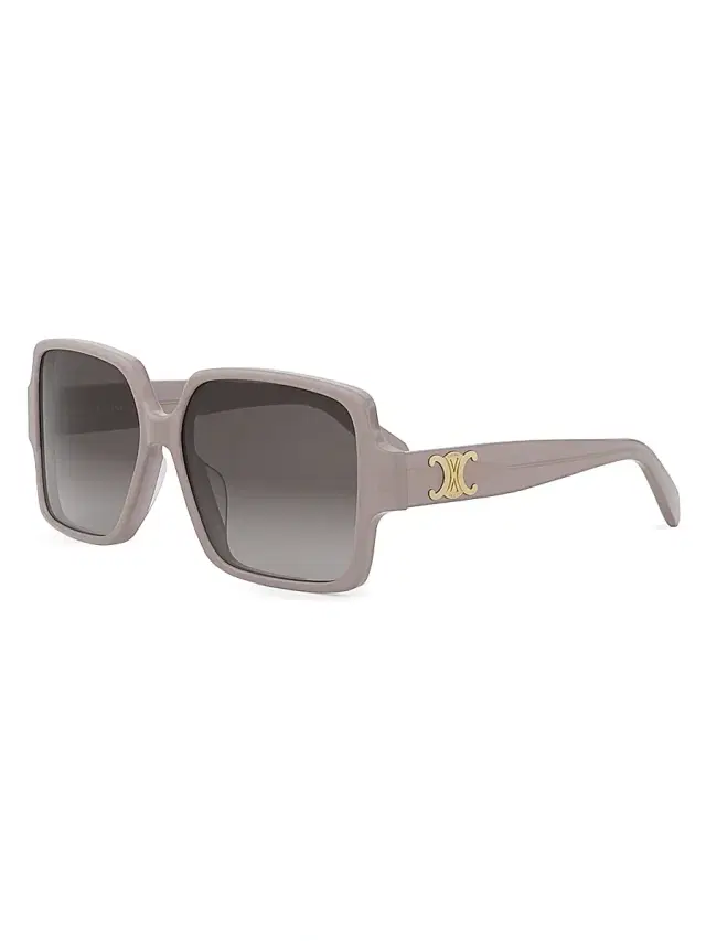 CELINE Women's Triomphe 60MM Square Sunglasses - Light Brown