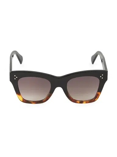 CELINE Women's 50MM Square Cat-Eye Sunglasses - Black Havana | Thumbnail 2