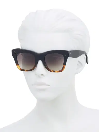 CELINE Women's 50MM Square Cat-Eye Sunglasses - Black Havana | Thumbnail 4