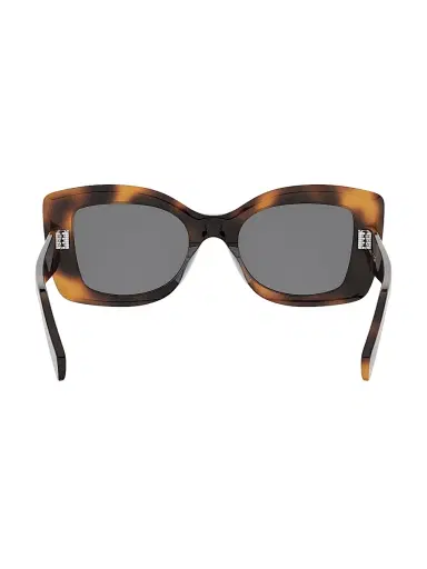CELINE Women's Celine 3 Dots 52MM Geometric Sunglasses - Blonde Havana Smoke | Thumbnail 5