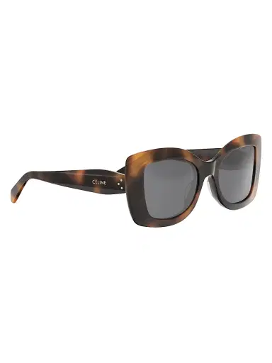 CELINE Women's Celine 3 Dots 52MM Geometric Sunglasses - Blonde Havana Smoke | Thumbnail 8