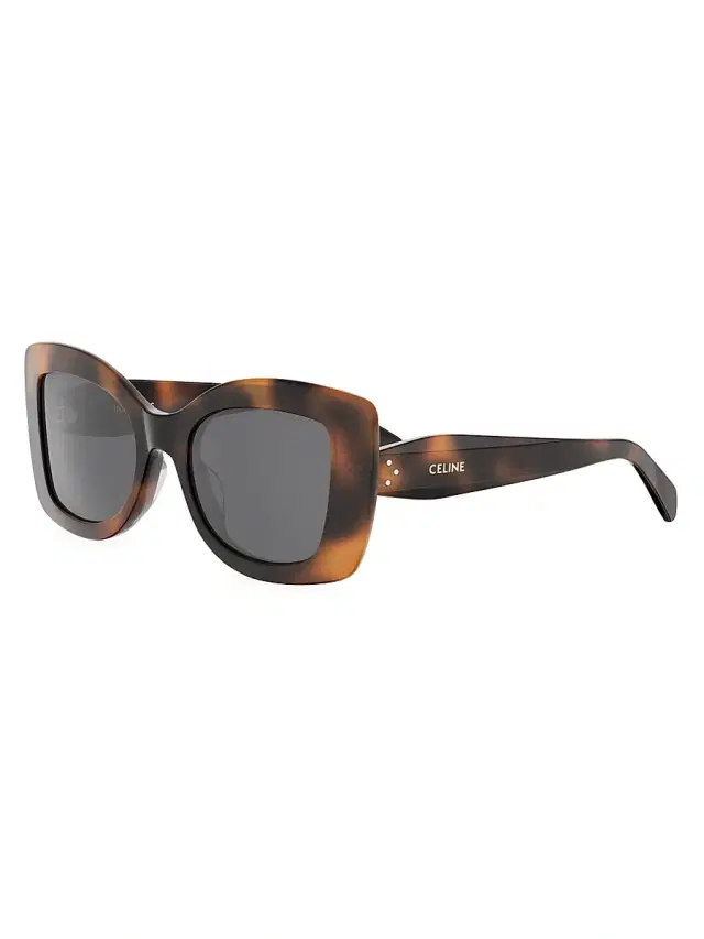 CELINE Women's Celine 3 Dots 52MM Geometric Sunglasses - Blonde Havana Smoke
