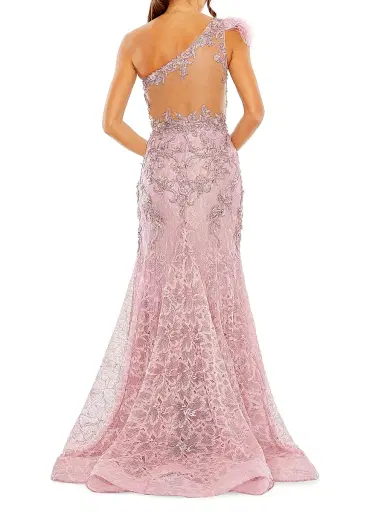 Mac Duggal Women's Embellished Lace Mermaid Gown - Rose - Size 16 | Thumbnail 3