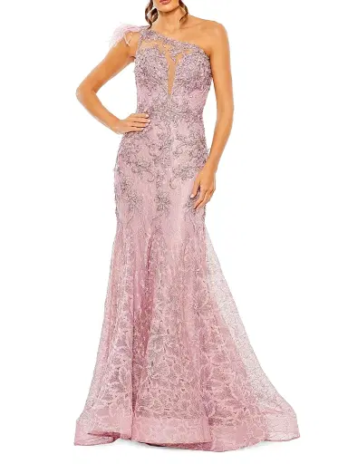 Mac Duggal Women's Embellished Lace Mermaid Gown - Rose - Size 16 | Thumbnail 1