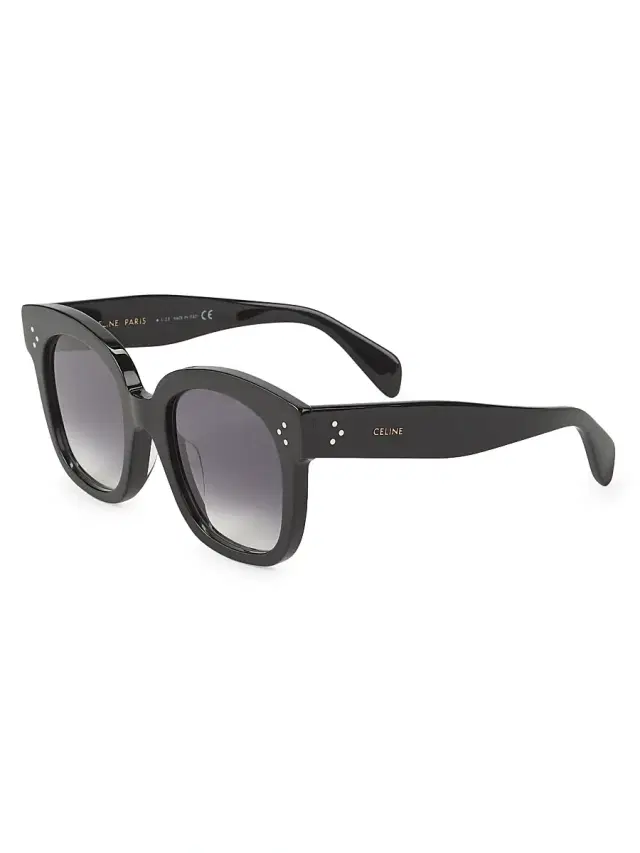 CELINE Women's 54MM Square Cat-Eye Sunglasses - Smoke Black