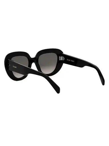 CELINE Women's  3 Dots 51MM Butterfly Sunglasses - Black Grey | Thumbnail 4