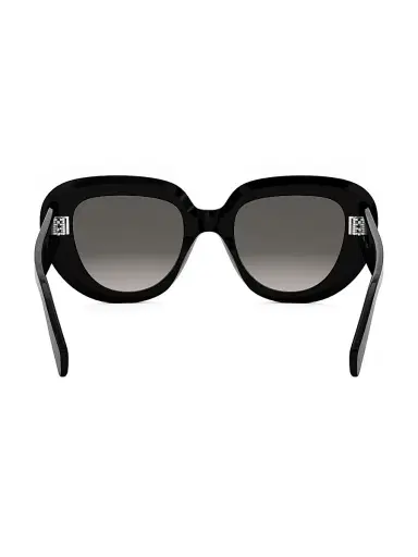 CELINE Women's  3 Dots 51MM Butterfly Sunglasses - Black Grey | Thumbnail 5