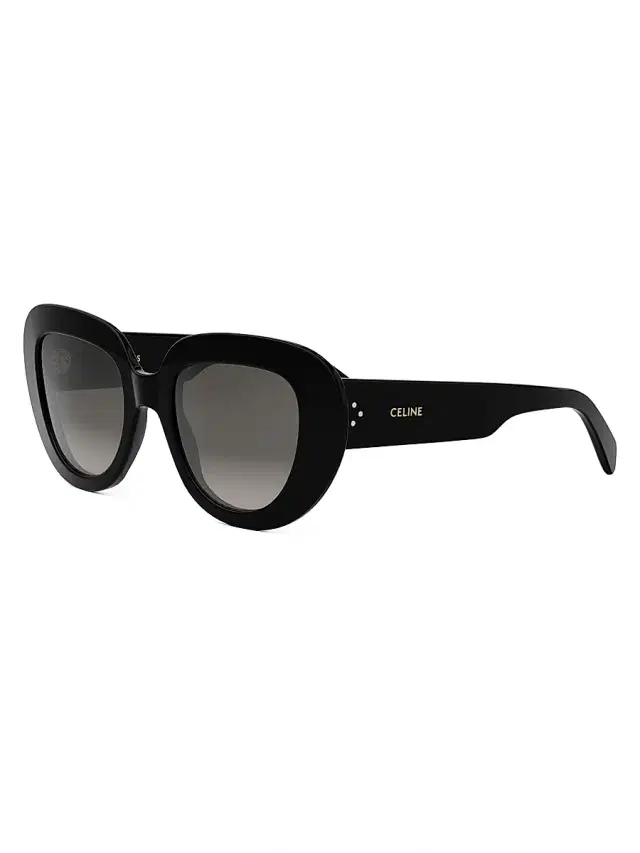CELINE Women's  3 Dots 51MM Butterfly Sunglasses - Black Grey