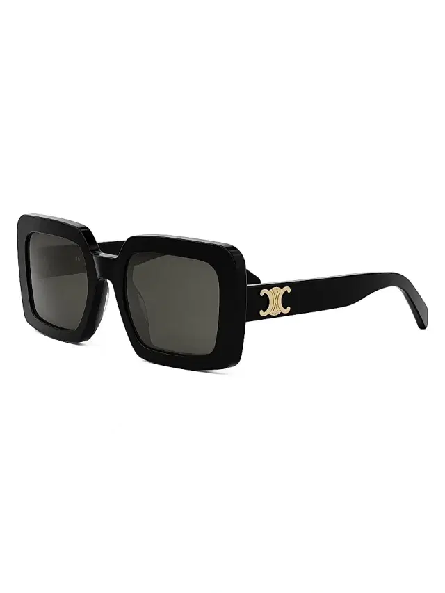 CELINE Women's Triomphe 56MM Square Sunglasses - Dark Grey Black