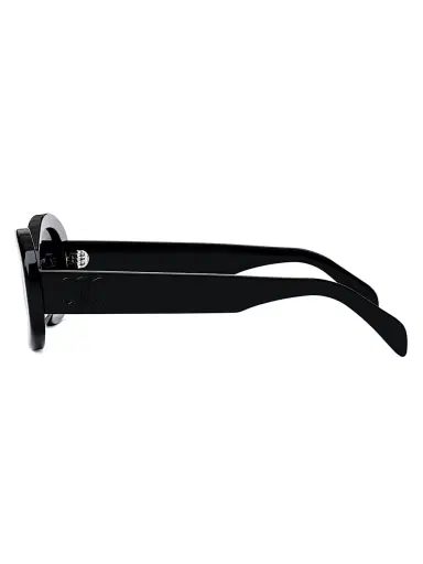 CELINE Women's Triomphe 52MM Oval Sunglasses - Black Smoke | Thumbnail 3