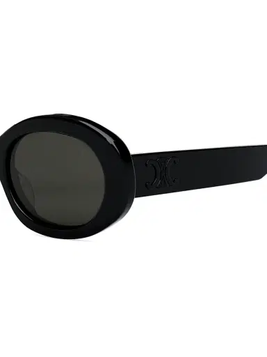 CELINE Women's Triomphe 52MM Oval Sunglasses - Black Smoke | Thumbnail 5