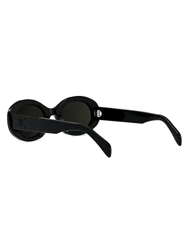 CELINE Women's Triomphe 52MM Oval Sunglasses - Black Smoke | Thumbnail 7